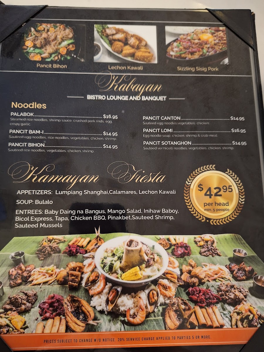 Menu Kabayan Bistro Lounge And Banquet-1