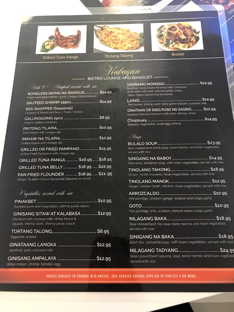 Menu Kabayan Bistro Lounge And Banquet-10