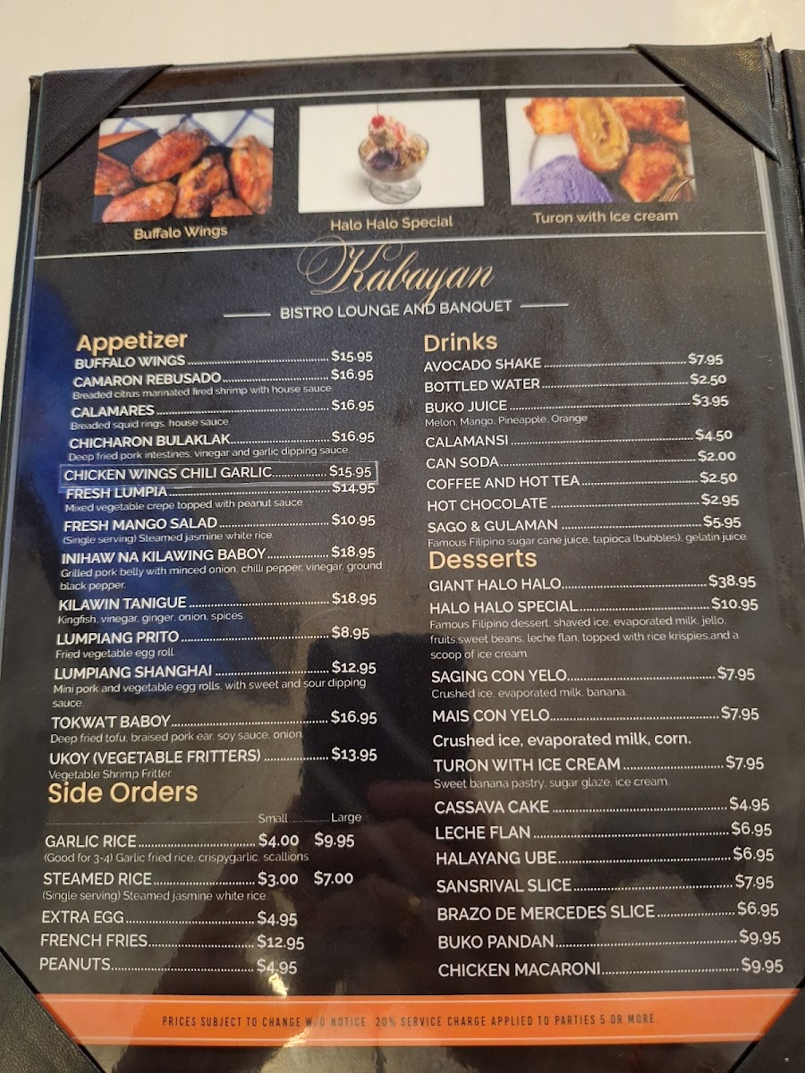 Menu Kabayan Bistro Lounge And Banquet-3