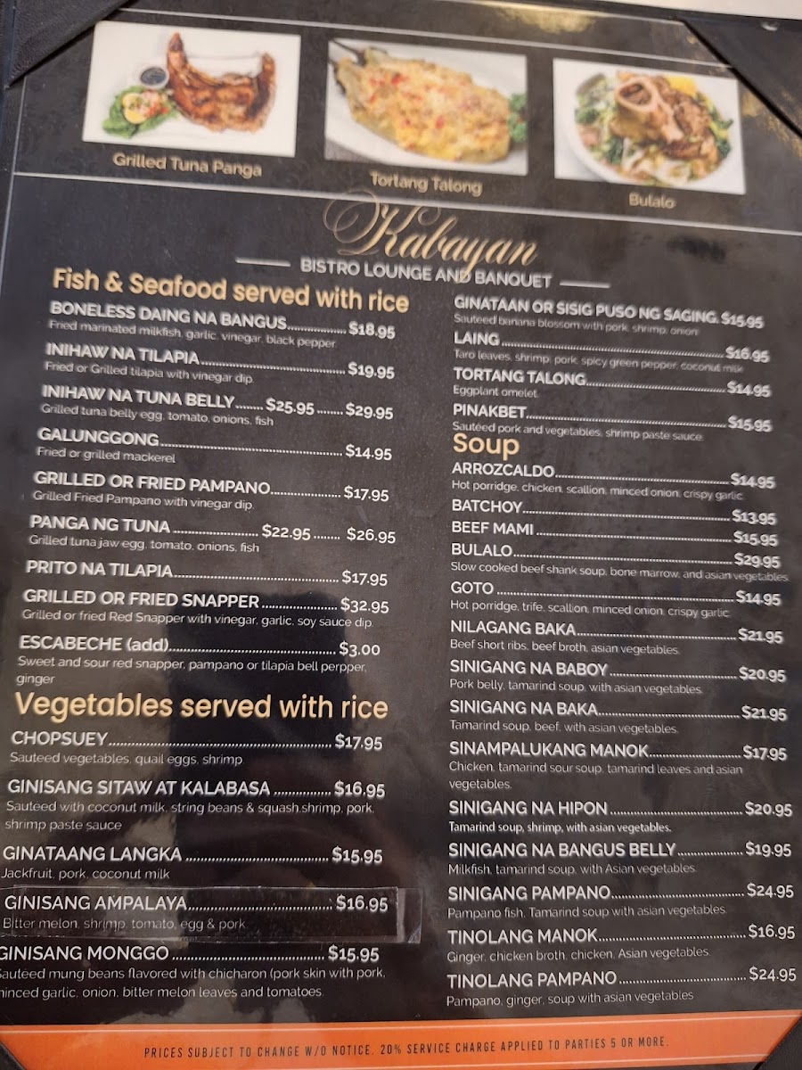 Menu Kabayan Bistro Lounge And Banquet-4